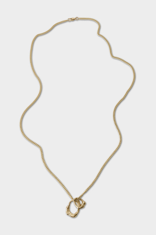 Origins Pendant with Long Fine Curb Chain