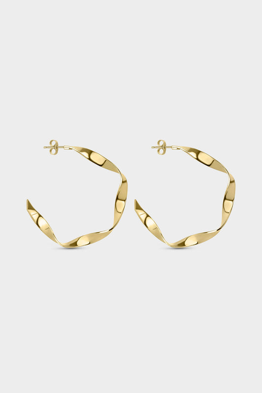 Ribbon Hoop Medium Earring