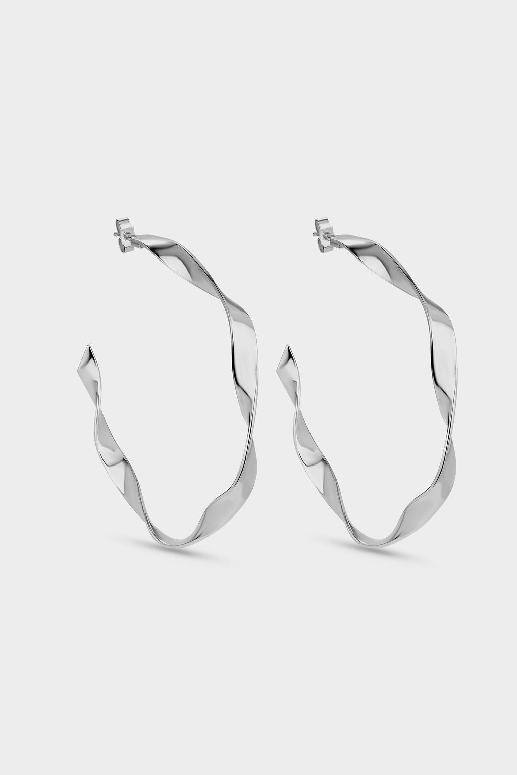 Ribbon Hoop Large Earring