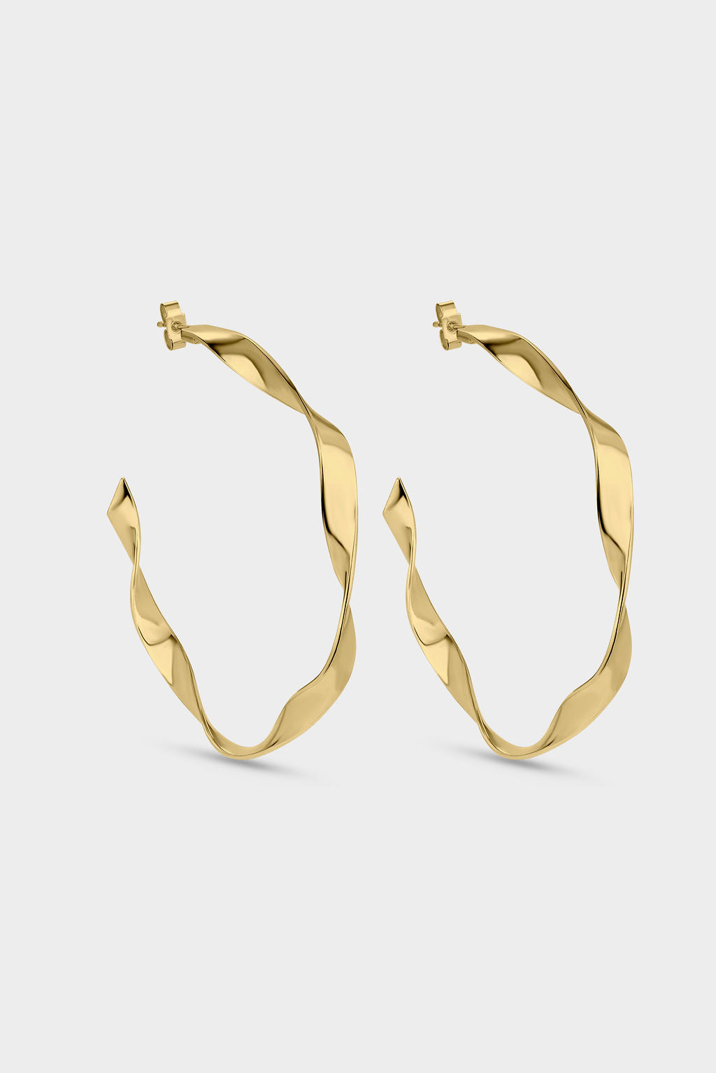 Ribbon Hoop Large Earring