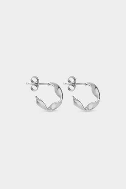 Ribbon Hoop Mini Huggie Earring