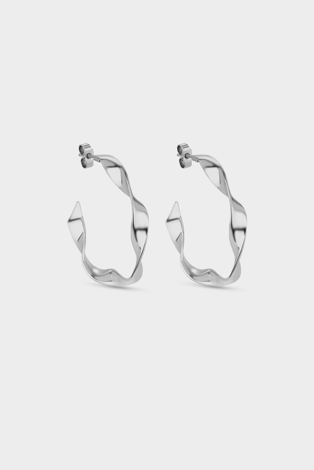 Ribbon Hoop Small Earring