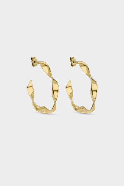 Ribbon Hoop Small Earring