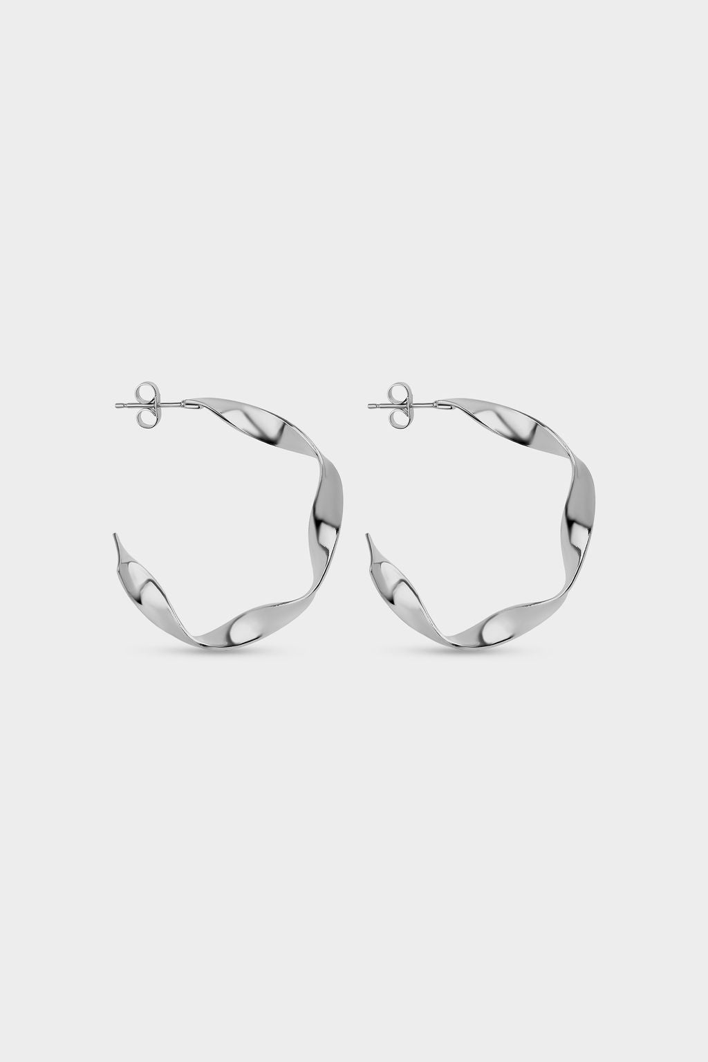 Ribbon Hoop Small Earring