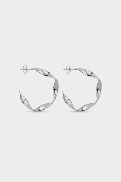 Ribbon Hoop Small Earring