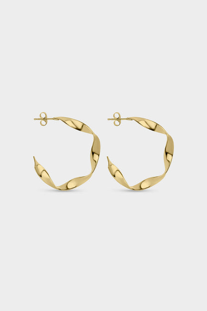 Ribbon Hoop Small Earring