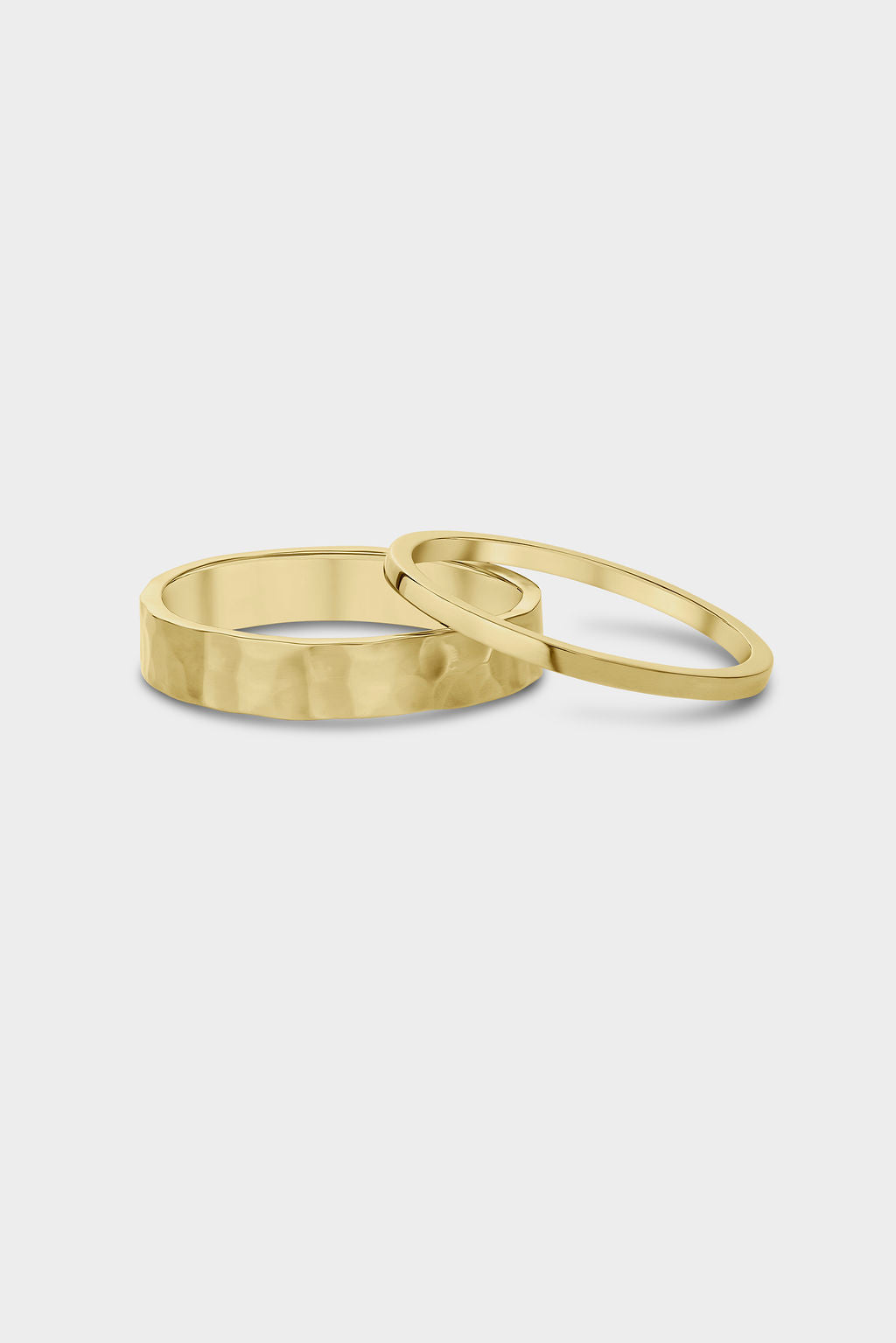 Classic Hammered Stacking Rings (Square-cut)